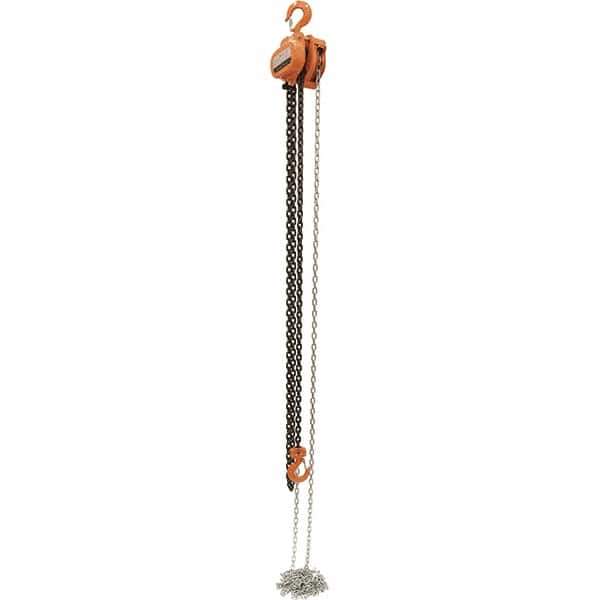 Vestil - 3,000 Lb Lifting Capacity, 15' Lift Height, Hand Hoist - Made from Chain - USA Tool & Supply