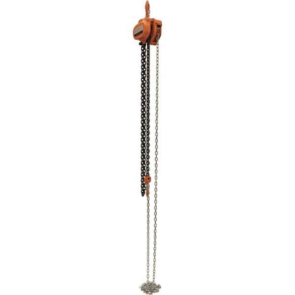 Vestil - 3,000 Lb Lifting Capacity, 10' Lift Height, Hand Hoist - Made from Chain - USA Tool & Supply