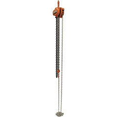 Vestil - 3,000 Lb Lifting Capacity, 10' Lift Height, Hand Hoist - Made from Chain - USA Tool & Supply