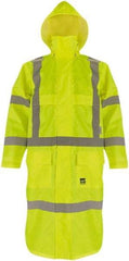 Viking - Size 2XL, High Visibility Lime, Coat - 51" Chest, 2 Pockets, Detachable Hood, Hook & Loop Wrist - USA Tool & Supply