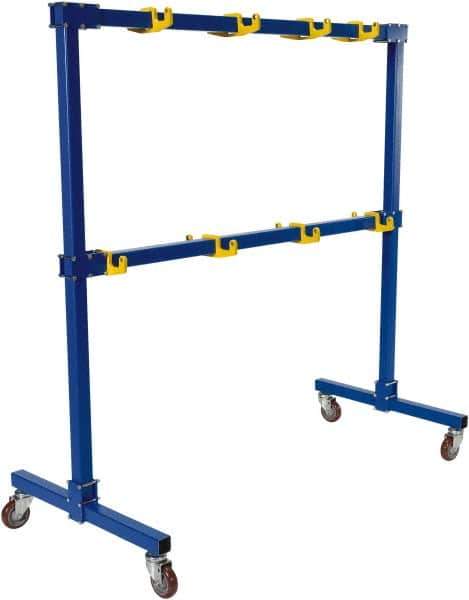 Vestil - 2 Shelf, 1,000 Lb Capacity, Blue Gantry - 77-1/16" Wide x 76-11/16" High x 39" Deep - USA Tool & Supply