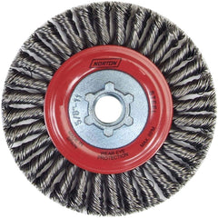 Norton - 9" OD, 5/8-11 Arbor Hole, Stringer Bead Carbon Wheel Brush - USA Tool & Supply