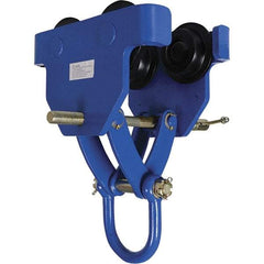 Vestil - 4 Ton Capacity Quick Install Manual Trolley - 4" to 11-3/4" Flange Width - USA Tool & Supply