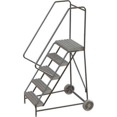 TRI-ARC - Rolling & Wall Mounted Ladders & Platforms Type: Rolling Warehouse Ladder Style: Rolling Safety Ladder - USA Tool & Supply