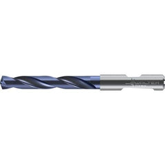 Walter-Titex - 5.9mm 140° Solid Carbide Jobber Drill - TiAlN Finish, Right Hand Cut, Spiral Flute, Round with Flats Shank, 82mm OAL - USA Tool & Supply