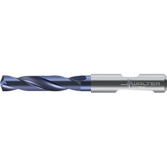 Walter-Titex - 17mm 140° Solid Carbide Screw Machine Drill Bit - Right Hand Cut, 73mm Flute Length, 123mm OAL, Straight Shank with Weldon Flat - USA Tool & Supply