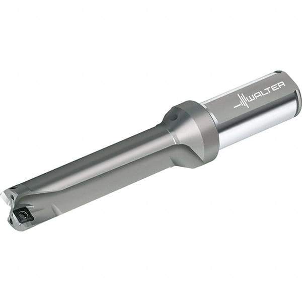 Walter - 100mm Max Drill Depth, 4xD, 25mm Diam, Indexable Insert Drill - 2 Inserts, 25mm Shank Diam, Straight Shank - USA Tool & Supply