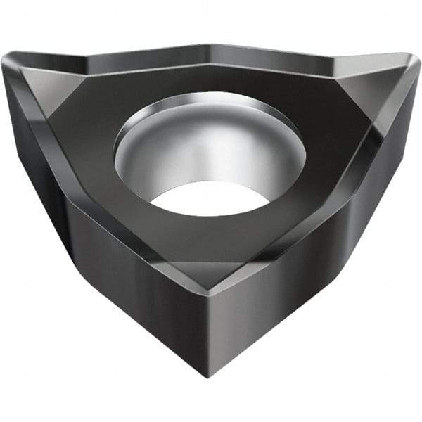 Walter - WCGT32.50.5 MN2 Grade WNN10 Carbide Turning Insert - Proprietary Finish, 80° Trigon, 3/8" Inscr Circle, 5/32" Thick, 0.008" Corner Radius - USA Tool & Supply