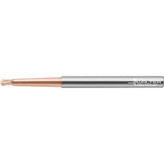 Walter-Prototyp - 1.5mm Diam, 1.2mm LOC, 2 Flute Solid Carbide Ball End Mill - AlTiN Finish, Single End, 57mm OAL, 6mm Shank Diam, Spiral Flute - USA Tool & Supply