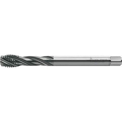 Walter-Prototyp - M16x2.00 Metric 4 Flute 6HX Semi-Bottoming Spiral Flute Tap - High Speed Steel, TiCN Finish, 110mm OAL, Right Hand Flute, Right Hand Thread, Series TC121 - USA Tool & Supply