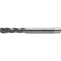Walter-Prototyp - M5x0.80 Metric 3 Flute 6HX Semi-Bottoming Spiral Flute Tap - High Speed Steel, TiCN Finish, 71.09mm OAL, Right Hand Flute, Right Hand Thread, Series TC121 - Exact Industrial Supply