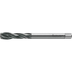 Walter-Prototyp - M20x2.50 Metric 4 Flute 6HX Semi-Bottoming Spiral Flute Tap - High Speed Steel, TiAlN Finish, 140mm OAL, Right Hand Flute, Right Hand Thread, Series TC121 - USA Tool & Supply