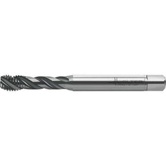 Walter-Prototyp - M5x0.80 Metric 3 Flute 6HX Semi-Bottoming Spiral Flute Tap - High Speed Steel, TiAlN Finish, 72.1mm OAL, Right Hand Flute, Right Hand Thread, Series TC121 - USA Tool & Supply
