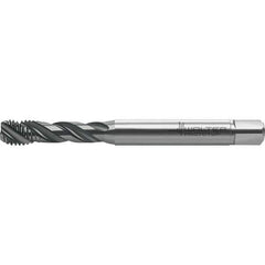 Walter-Prototyp - M3x0.50 Metric 3 Flute 6HX Semi-Bottoming Spiral Flute Tap - High Speed Steel, TiAlN Finish, 57.25mm OAL, Right Hand Flute, Right Hand Thread, Series TC121 - Exact Industrial Supply