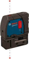 Bosch - 2 Beam 100' Max Range Self Leveling Dot Laser Level - 1/4" at 100' & 1/8" at 30' Accuracy, Battery Included - USA Tool & Supply