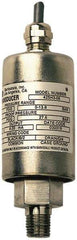 Barksdale - 100 Max psi, ±0.25% Accuracy, 1/4-18 NPT (Male) Connection Pressure Transducer - 4 to 20mA Output Signal, Shielded & Jacketed Cable - 1m Wetted Parts, 1/4" Thread, -40 to 185°F, 30 Volts - USA Tool & Supply