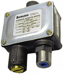 Barksdale - 700 to 10,000 psi Adjustable Range, 15,000 Max psi, Sealed Piston Pressure Switch - 1/4 NPT Female, Screw Terminals, SPDT Contact, 416SS Wetted Parts, 2% Repeatability - USA Tool & Supply