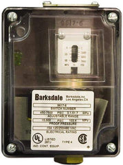 Barksdale - 450 to 7,500 psi Adjustable Range, 15,000 Max psi, Sealed Piston Pressure Switch - 1/4 NPT Female, Screw Terminals, SPDT Contact, 316SS Wetted Parts, 2% Repeatability - USA Tool & Supply