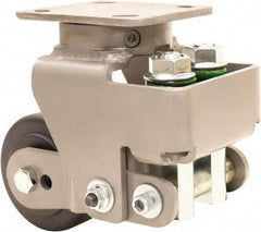 Hamilton - 4" Diam x 2" Wide, Impact-Resistant Cast Nylon Swivel Caster - 1,600 Lb Capacity, Top Plate Mount, 4" x 5" Plate, Sealed Precision Ball Bearing Bearing - USA Tool & Supply