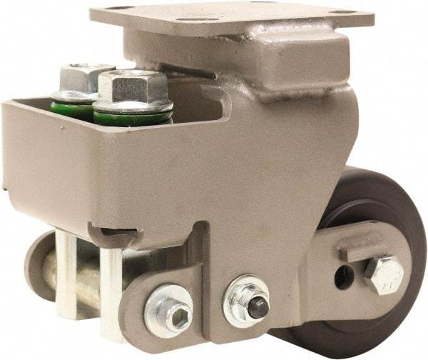 Hamilton - 4" Diam x 2" Wide, Impact-Resistant Cast Nylon Rigid Caster - 1,600 Lb Capacity, Top Plate Mount, 4" x 4-1/2" Plate, Sealed Precision Ball Bearing Bearing - USA Tool & Supply