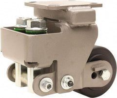 Hamilton - 4" Diam x 2" Wide, Impact-Resistant Cast Nylon Rigid Caster - 1,600 Lb Capacity, Top Plate Mount, 4" x 4-1/2" Plate, Sealed Precision Ball Bearing Bearing - USA Tool & Supply