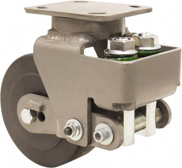 Hamilton - 6" Diam x 2" Wide, Impact-Resistant Cast Nylon Swivel Caster - 1,645 Lb Capacity, Top Plate Mount, 4" x 5" Plate, Sealed Precision Ball Bearing Bearing - USA Tool & Supply