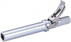 lumax - 15,000 Operating psi, 1/8 Thread, Steel Fixed Grease Gun Coupler - NPT (F) Thread, 22,000 psi Burst Pressure, Silver - USA Tool & Supply