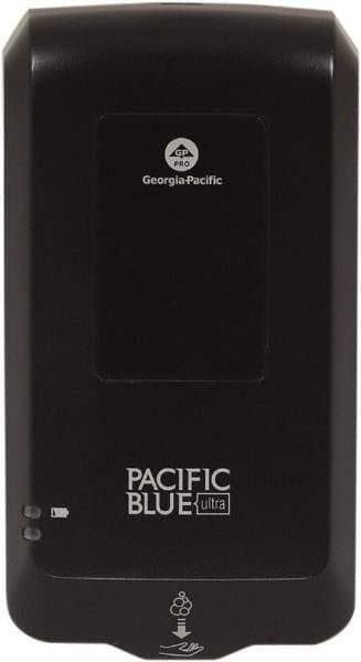 Georgia Pacific - 1000 to 1200 mL Foam Hand Sanitizer Dispenser - Automatic Operation, Plastic, Wall Mounted, Black - USA Tool & Supply