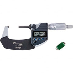 Mitutoyo - Electronic Outside Micrometers Type: Coolant-proof Minimum Measurement (Decimal Inch): 1.0000 - USA Tool & Supply