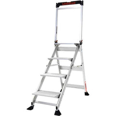 Little Giant Ladder - 4 Steps, 4' High, Type IAA Rating, Aluminum Step Stand - 375 Lb Capacity, 21-1/2" Base Width - USA Tool & Supply