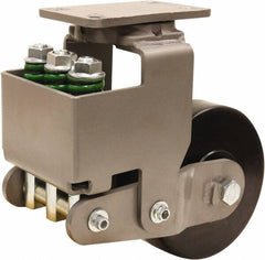 Hamilton - 8" Diam x 3" Wide, Phenolic Swivel Caster - 3,000 Lb Capacity, Top Plate Mount, 4-1/2" x 6-1/2" Plate, Roller Bearing Bearing - USA Tool & Supply