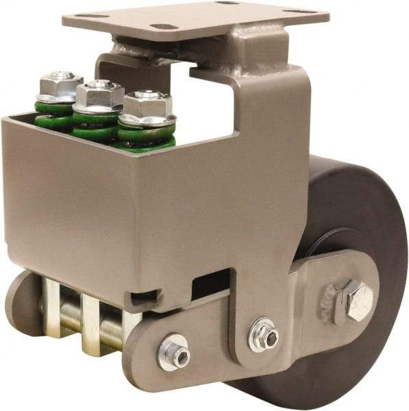 Hamilton - 8" Diam x 3" Wide, Impact-Resistant Cast Nylon Rigid Caster - 3,145 Lb Capacity, Top Plate Mount, 4-1/2" x 6-1/2" Plate, Sealed Precision Ball Bearing Bearing - USA Tool & Supply