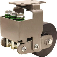 Hamilton - 8" Diam x 3" Wide, Impact-Resistant Cast Nylon Rigid Caster - 3,145 Lb Capacity, Top Plate Mount, 4-1/2" x 6-1/2" Plate, Sealed Precision Ball Bearing Bearing - USA Tool & Supply
