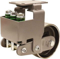 Hamilton - 8" Diam x 3" Wide, Drop Forged Steel Rigid Caster - 3,145 Lb Capacity, Top Plate Mount, 4-1/2" x 6-1/2" Plate, Sealed Precision Ball Bearing Bearing - USA Tool & Supply