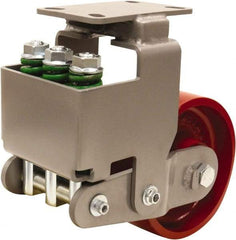 Hamilton - 8" Diam x 3" Wide, Cast Iron Rigid Caster - 2,600 Lb Capacity, Top Plate Mount, 4-1/2" x 6-1/2" Plate, Sealed Precision Ball Bearing Bearing - USA Tool & Supply