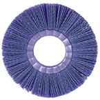 4" Diameter - Crimped Filament Narrow Face Wheel - 0.026/120 Grit - 1/2-3/8" Arbor - USA Tool & Supply