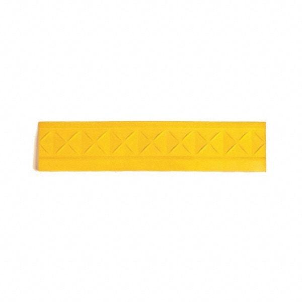 Ergo Advantage - 18" Long x 4" Wide x 1" Thick, Anti-Fatigue Modular Matting Anti-Fatigue Flooring - Female, 1 Interlocking Side, Yellow, For Dry Areas - USA Tool & Supply