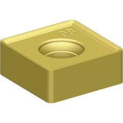 Kennametal - SNHJ442 Grade KC725M Carbide Milling Insert - TiN Finish, 4.52mm Thick, 1/2" Inscribed Circle, 0.8mm Corner Radius - USA Tool & Supply