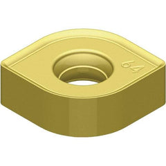 Kennametal - SNHJ446 Grade KCSM40 Carbide Milling Insert - TiN Finish, 4.52mm Thick, 1/2" Inscribed Circle, 2.4mm Corner Radius - USA Tool & Supply