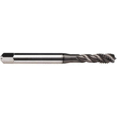 Emuge - 10-24 UNC 4 Flute BT Bottoming Spiral Flute Tap - High Speed Steel, GLT-1 Finish, 2.756" OAL, Right Hand Flute, Right Hand Thread, Series Enorm Z/E - Exact Industrial Supply