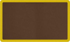 Smart Step - 5' Long x 3' Wide, Dry Environment, Anti-Fatigue Matting - Brown with Yellow Borders, Urethane with Urethane Sponge Base, Beveled on All 4 Sides - USA Tool & Supply