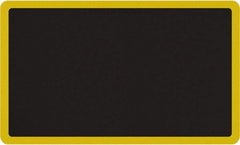 Smart Step - 5' Long x 3' Wide, Dry Environment, Anti-Fatigue Matting - Black with Yellow Borders, Urethane with Urethane Sponge Base, Beveled on All 4 Sides - USA Tool & Supply