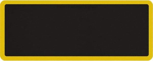 Smart Step - 5' Long x 2' Wide, Dry Environment, Anti-Fatigue Matting - Black with Yellow Borders, Urethane with Urethane Sponge Base, Beveled on All 4 Sides - USA Tool & Supply