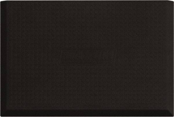 Smart Step - 3' Long x 2' Wide, Dry Environment, Anti-Fatigue Matting - Black, Urethane with Urethane Sponge Base, Beveled on 3 Sides - USA Tool & Supply