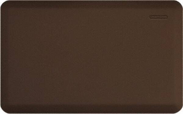 Smart Step - Dry Environment, Anti-Fatigue Matting - Brown, Urethane with Urethane Sponge Base, Beveled on All 4 Sides - USA Tool & Supply