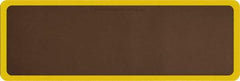 Smart Step - 6' Long x 2' Wide, Dry Environment, Anti-Fatigue Matting - Brown with Yellow Borders, Urethane with Urethane Sponge Base, Beveled on All 4 Sides - USA Tool & Supply