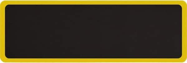 Smart Step - 6' Long x 2' Wide, Dry Environment, Anti-Fatigue Matting - Black with Yellow Borders, Urethane with Urethane Sponge Base, Beveled on All 4 Sides - USA Tool & Supply