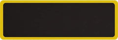 Smart Step - 6' Long x 2' Wide, Dry Environment, Anti-Fatigue Matting - Black with Yellow Borders, Urethane with Urethane Sponge Base, Beveled on All 4 Sides - USA Tool & Supply