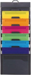 SMEAD - 14-1/4" Wide x 33" High x 1" Deep Polypropylene Wall File - 6 Compartments, Gray - USA Tool & Supply