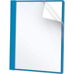 UNIVERSAL - 11" Long x 8-1/2" Wide Report Cover with Tang/Prong Binding - Light Blue - USA Tool & Supply